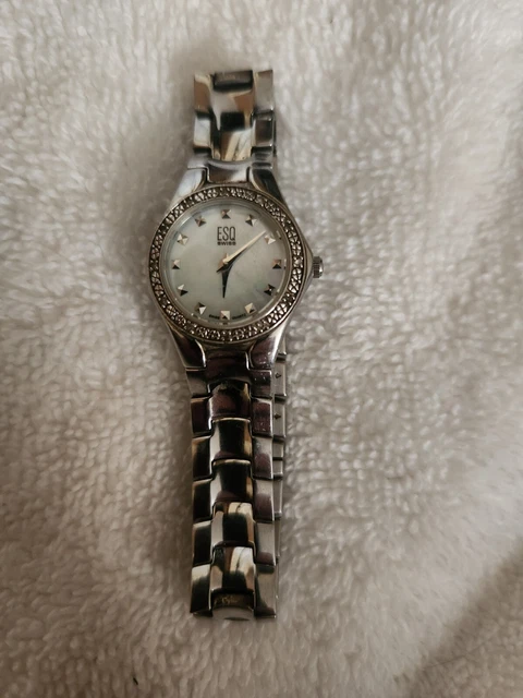 Bellissimo Orologio da Donna Esq Swiss Tono Argento Buone Condizioni