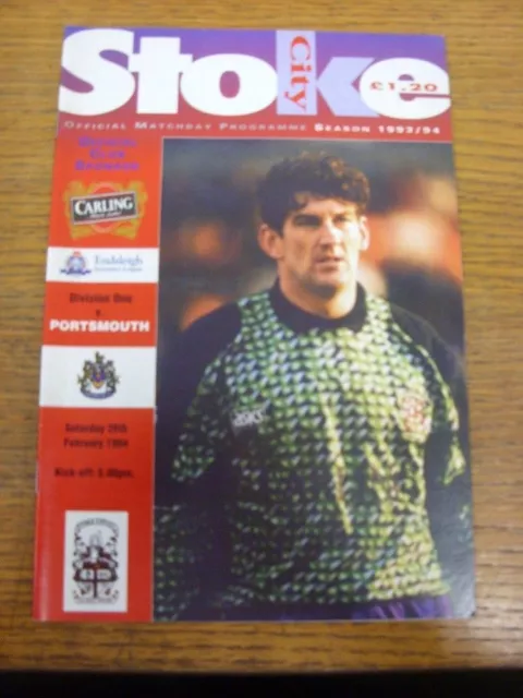 26/02/1994 Stoke City v Portsmouth  . UK ORDERS ALL INCLUDE FREE ROYAL MAIL POST