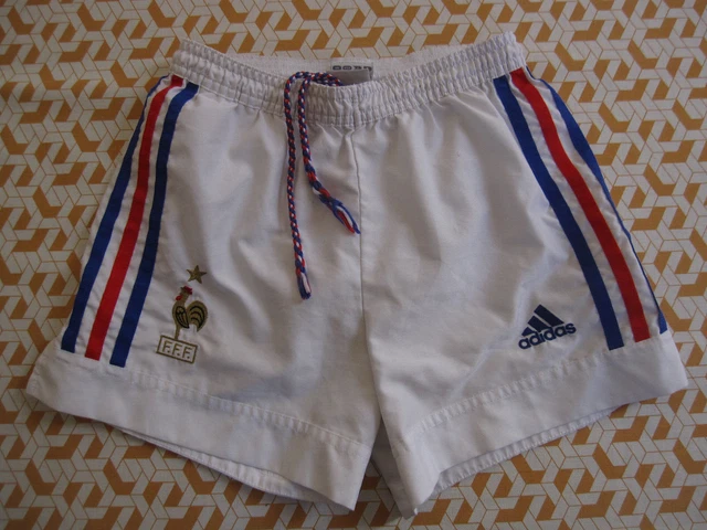 Short Equipe De France 2002 Vintage Ad Valorem – Bleu, Taille XL, 100% Polyester, Foot