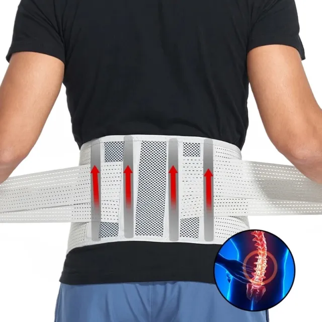 US Medical Lumbar Support Belt For Lower Back Pain Relief Waist Brace Men Women