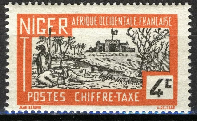 French Niger 1927, 4c camel barracks, Taxe MNH, Yv 10