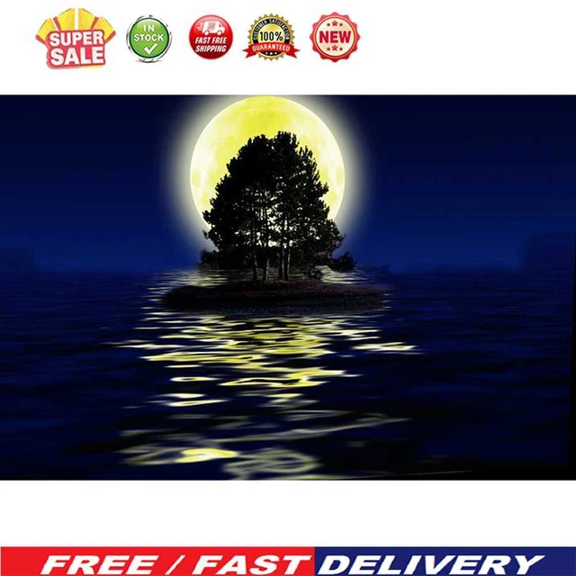 (DF3084) 5D HÁGALO USTED MISMO Taladro completo Diamante Pintura Patrón Paisaje Lunar Bordado (0