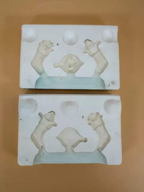 1978 Alberta's Ceramic Slip Casting Mold 4.5x3" #A-138 Stocking Mini Ornaments