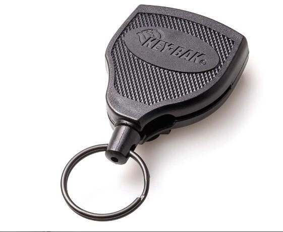Retractable Key Tool Reel Holder Steel Belt Clip Chain Heavy Duty Split Ring 48"