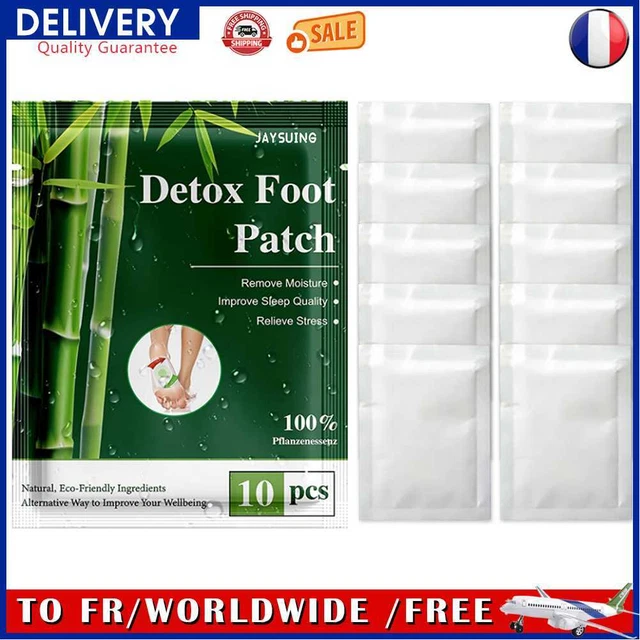 10pcs Detox Foot Patch Pads Cleansing Herbal Adhesive Natural Bamboo Vinegar