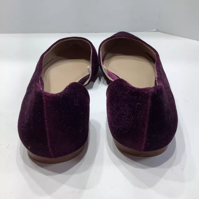 Women's Mossimo Supply Co Burgundy Velvet D'Orsay Flats Pointed Toe Size 6M New 3