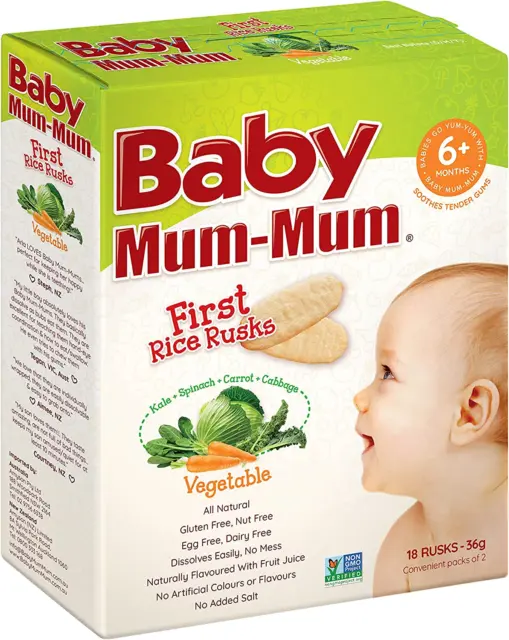 Baby Mum-Mum Vegetable Flavour First Rice Rusks, 36 G
