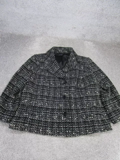 Lafayette 148 Jacket Womens 18 Black Tweed Blazer