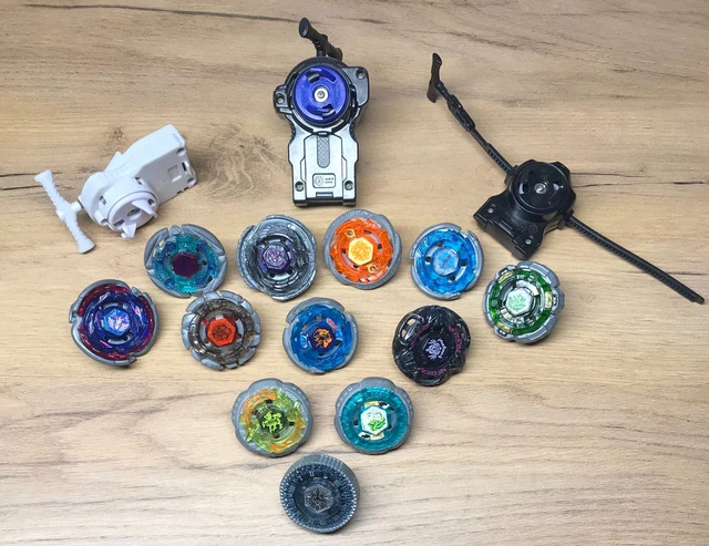BEYBLADES METAL FUSION, COLLECTABLE/RARE, 12 assorted Beyblade's, plus ...