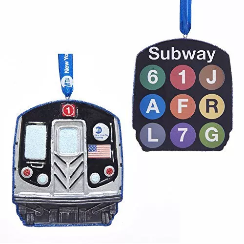 Kurt Adler MTA NYC Transit Subway Ornament 3.6 Inch Multicolor MTA2181