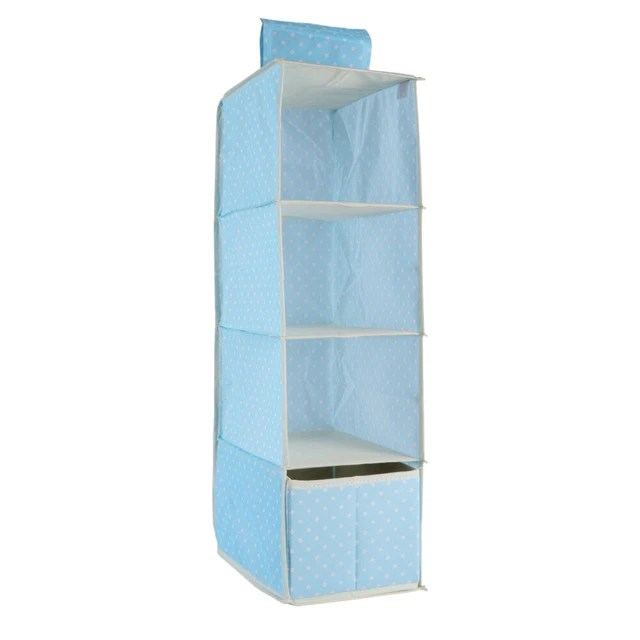 Organizer Armadio Appendibile - 4 Scomparti Grigio Per Riordinare Vestiti, 80x27x27cm, Lavabile - Foto 4