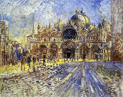 IMPRESSIONISMUS AUGUSTE RENOIR SAN MARCO VENEDIG 27 Faksimile auf Büttenpapier