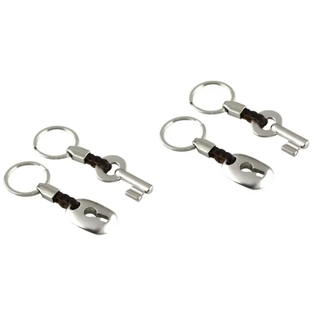 4 pcs photo keychain key lock couple key chain Porte-clés Mode Key Holder Pour H