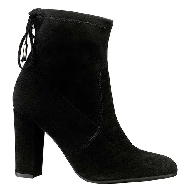 Keys 7272 Noir Chaussures Bottines Bottes Femme Cuir en Daim Compensé