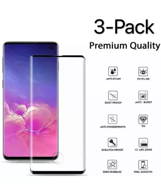 3X Premium Real Tempered Glass Screen Protector For Samsung Galaxy S10 Plus S10E