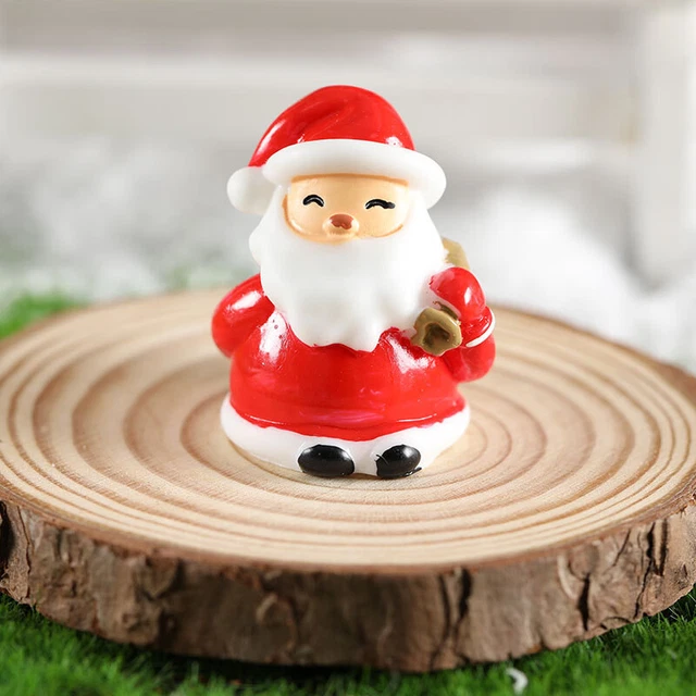 Mini Christmas Decoration Santa Claus Garden Decor Snow Landscape Model Ornament