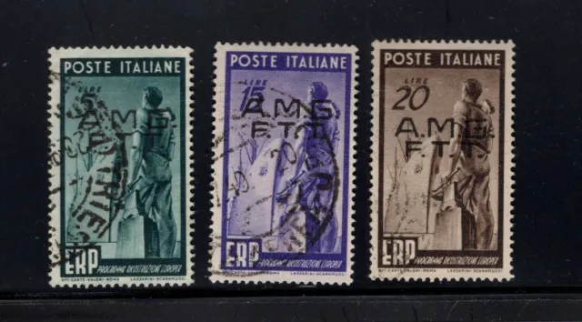 Italy Trieste 1949 Workman and Ship European Recovery FU SC 42-44