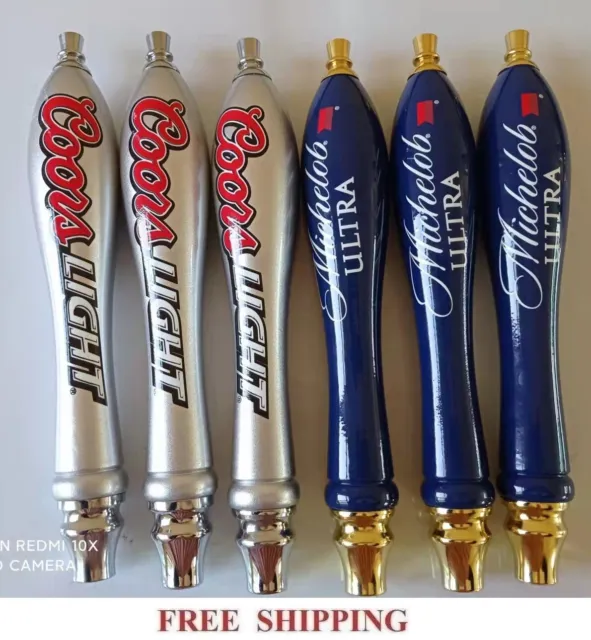 Coors Light Michelob Ultra Beer 1 Vintage Bar Tap Handle Keg Marker New