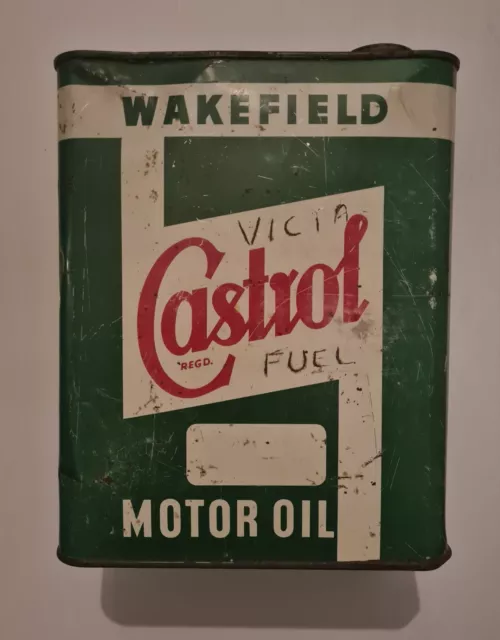 Vintage Castrol Wakefield Motor Oil Tin 1 Gallon