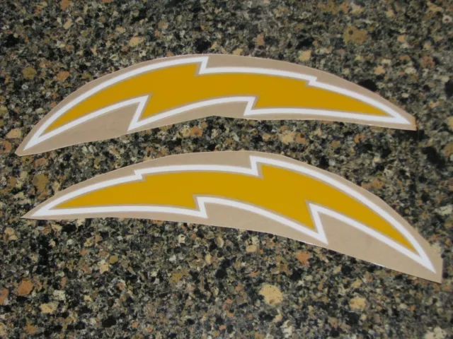 SAN DIEGO CHARGERS 1974-1987 Vintage Football Helmet Decals FULL SIZE 3M 20MIL