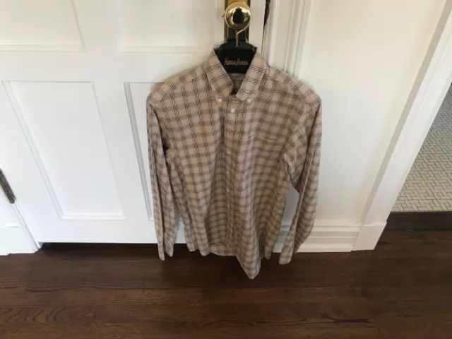 BURBERRY LONDON Men’s NOVA PLAID Long Sleeve Button Down Dress Shirt Medium USA