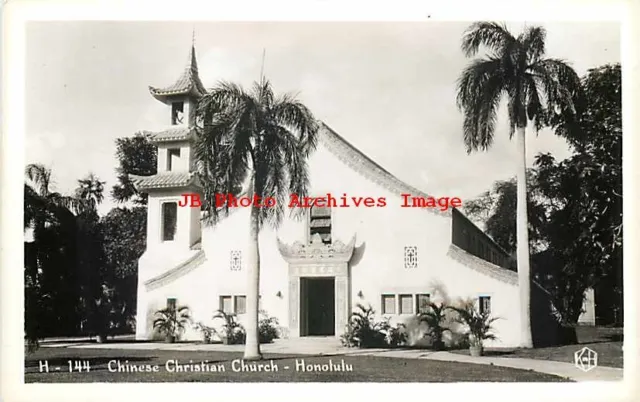 HI, Honolulu, Hawaii, RPPC, Chinese Christian Church, Kodak Hawaii Photo No H144