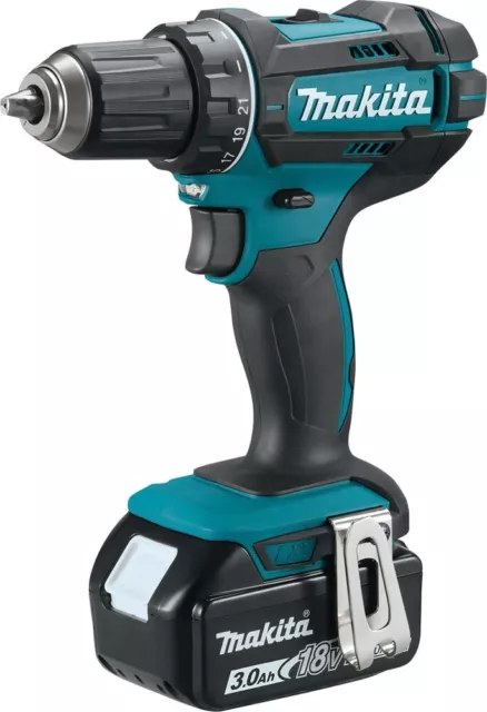 MAKITA Akku-Bohrschrauber DDF482RFJ 18 V, 2 Akkus 3,0 AH, Ladegerät, MAKPAC