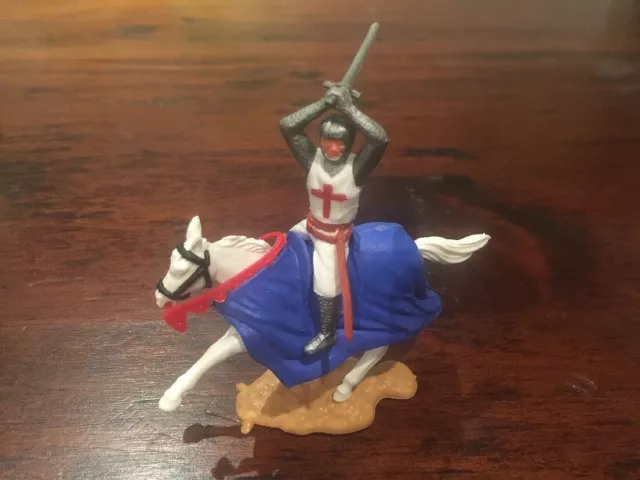 Timpo 2nd Series Mounted Crusader/ Knight of St John - Middle Ages - Toy Soldier
