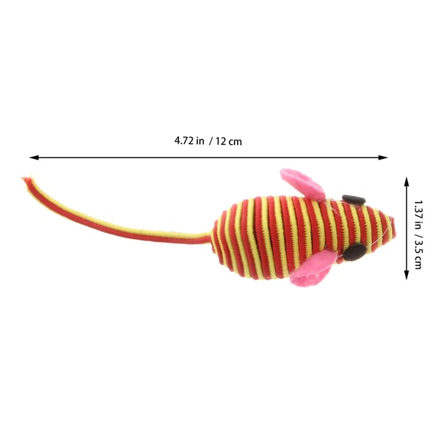 12 Pcs Exercise Cat Toy Cat Mice Toys Indoor Cats Catnip Toy Rc Toy Double Line 2
