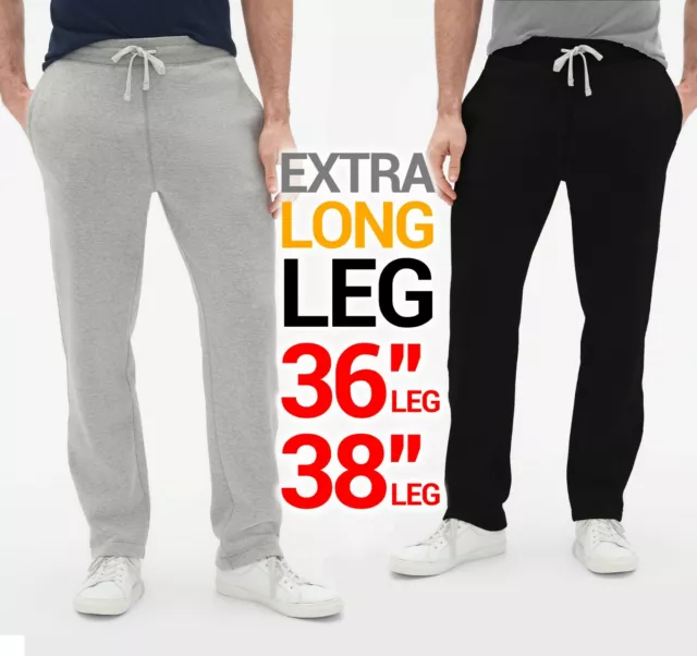 EXTRA LONG LEG Jogging Joggers Gym Bottoms Mens / Womens Big & Tall 36" 38" LEG