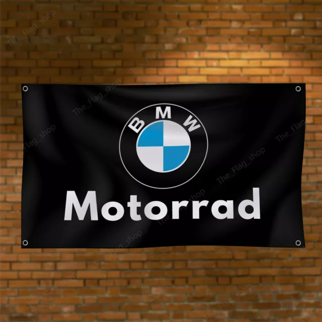 BMW Motorrad 3x5 Ft Banner Flag Racing Garage Wall Decor Workshop Man Cave sign