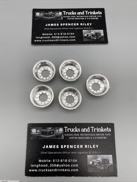 1/25 AMT T521 Trailmobile 5 Hole Outside Budd wheels with lug nut detail 5 Total