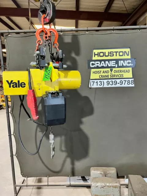 Yale 1/2 Ton Electric Chain Hoist, Model: YJLPT, 11 FT Lift, 230/460V