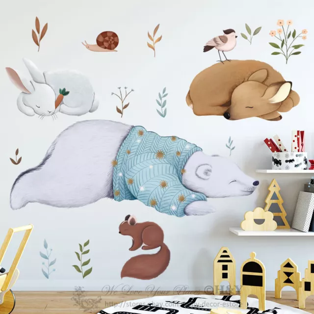 Animals Habination Wall Stickers Nursery Kids Decor Mural Removable Decal Gift