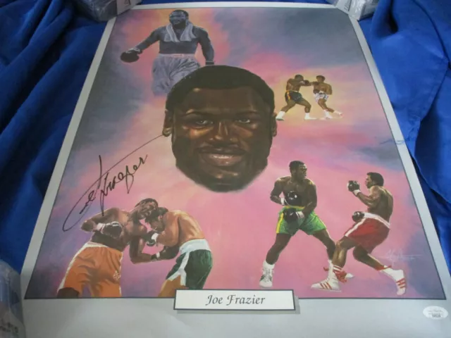 Joe Frazier JSA Authenticated Autographed Lithograph Poster !!!!!