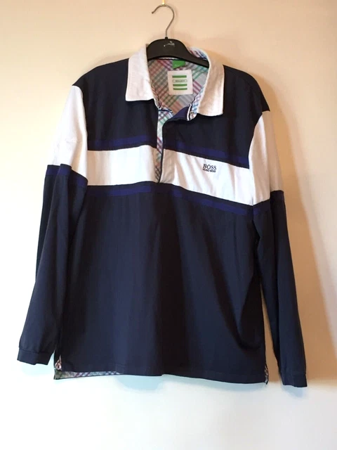 Polo da uomo Hugo Boss Green Label a maniche lunghe stile rugby normale taglia XXXL