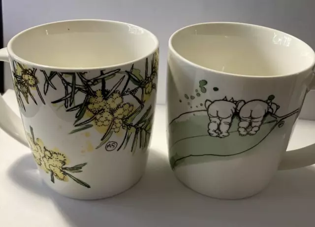 May Gibbs Ecology Gumnut Babies Wattle Coffee Tea Mug x 2, 2018