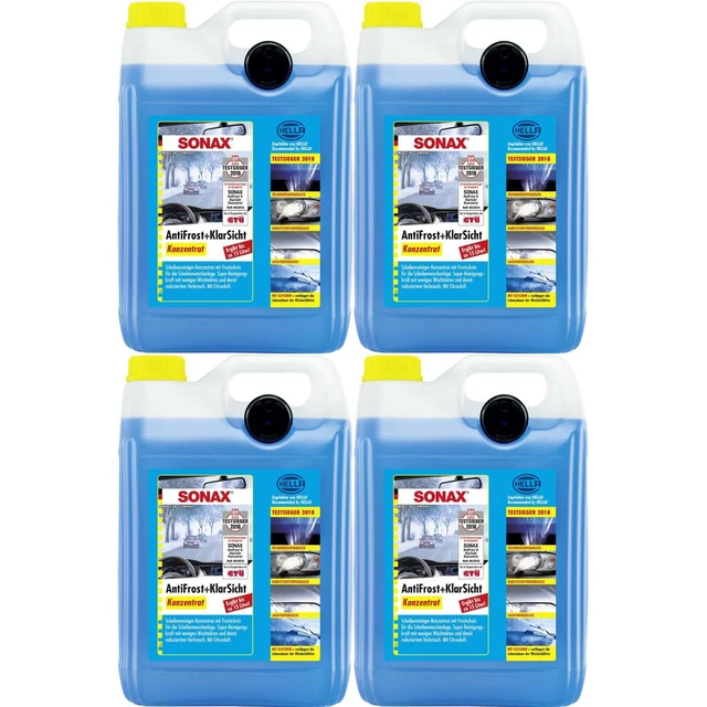 Sonax Antigelo + ChiaraVista Concentrato Citrus 5 l VPE Set 4 pezzi 03325050