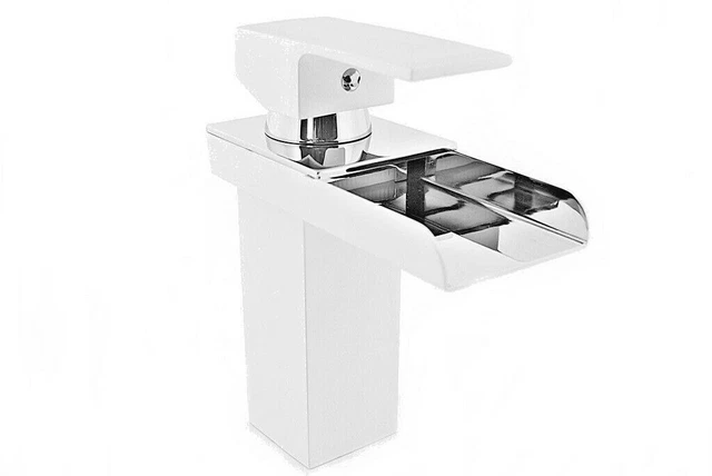 Weißer Wasserfall Becken Mixer Spüle Wasserhahn Wasserhahn Badezimmer 154