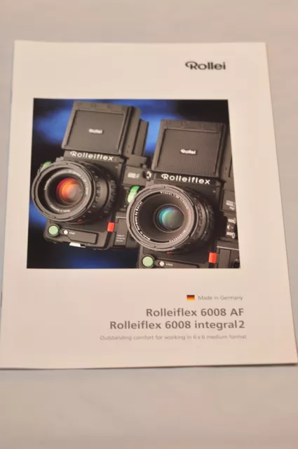 Rollei Rolleiflex 6008 AF & integral 2 Brochure, Original, Not a Copy!