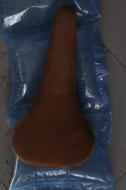 Selle Italia Turbo Vintage 1980 - Nubuck Marron - Rails FeC Allié - Occasion