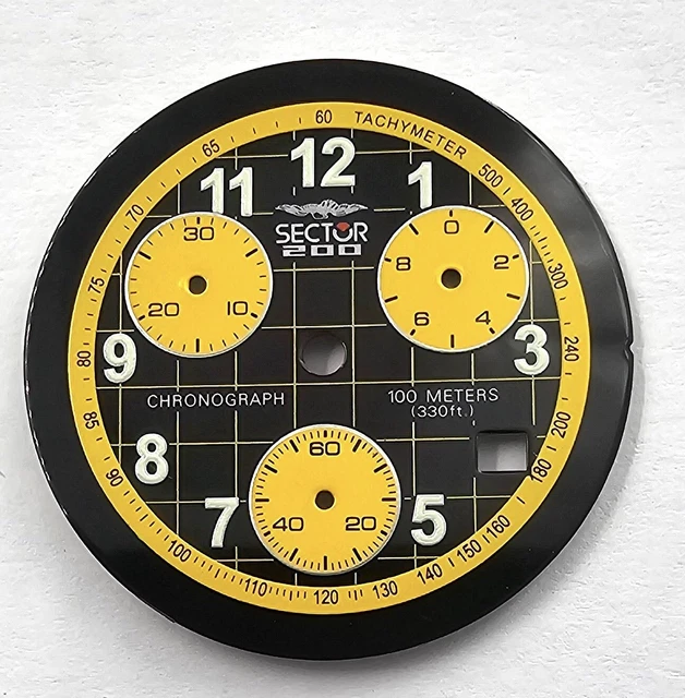 Cadran De Montre Vintage Sector 255 Chronographe (Esfera 5215326060) - NOS Sans étiquette