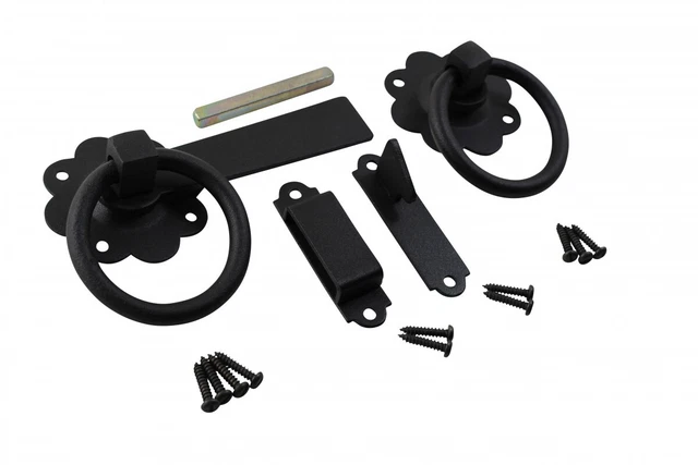 Heavy Duty Wrought Iron Gate Latch Floral 5" W | Renovators Supply