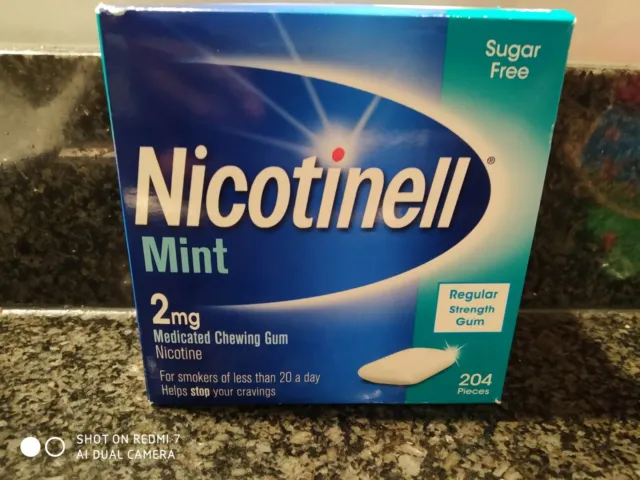 Chicle Medicado Nicotinell Como Nuevo 204 Piezas 2 Mg Nicotina Caducidad 2025 Nuevo
