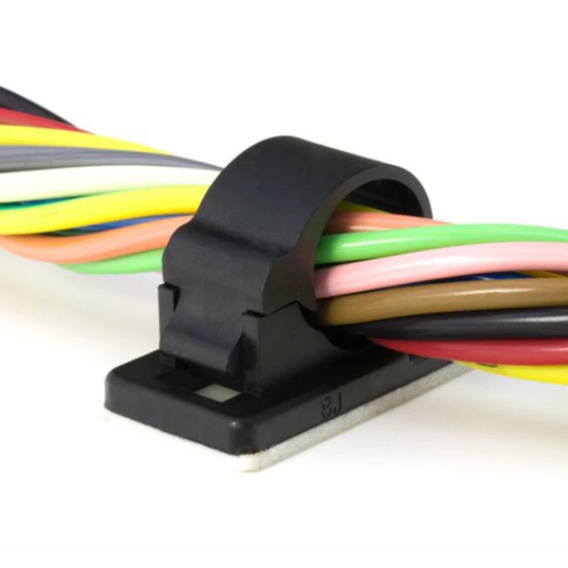 30pz Nylon Tipo R serra cavo cavo di organizzatore di fermagli per filo