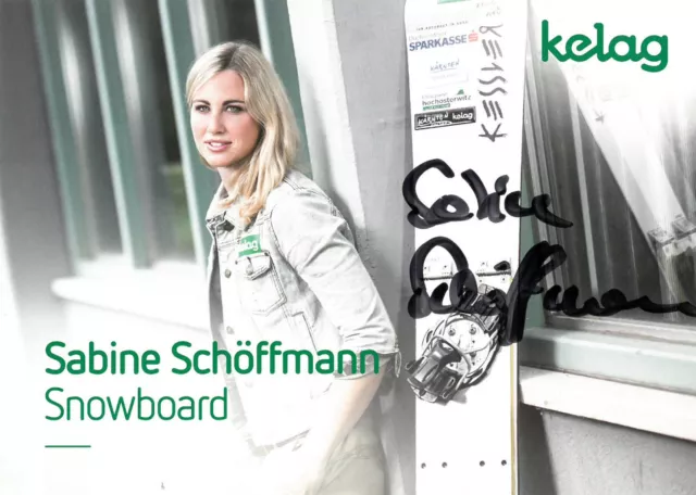 Original unterschriebene Autogrammkarte SABINE SCHÖFFMANN Snowboard ÖSTERREICH