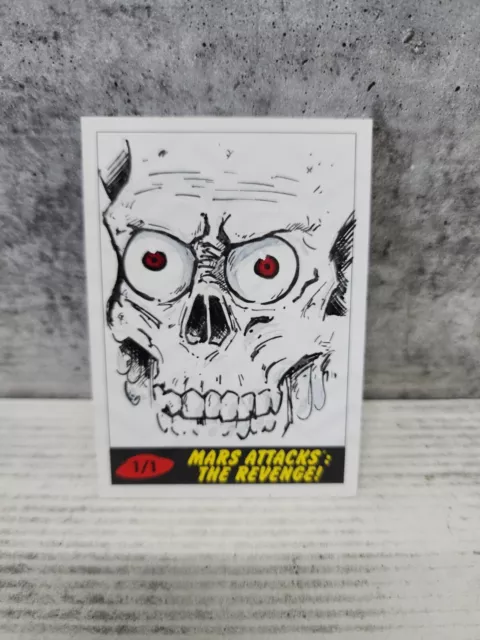 2017 Topps Mars Attacks Sketch Card 1/1 B. Scotchmer