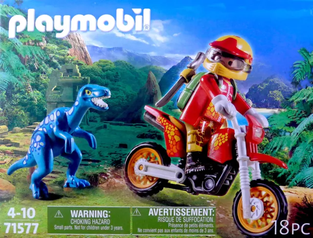 PLAYMOBIL Motocross-Bike mit Raptor 71577 , NEU