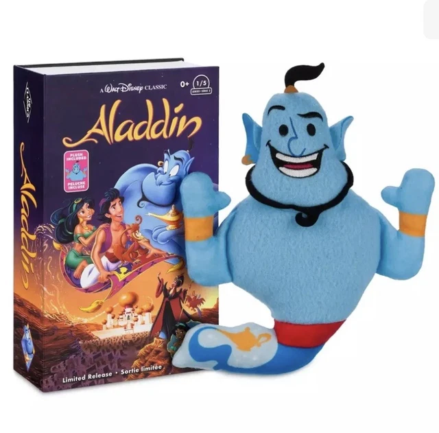 DISNEY GENIE VHS Plush From Aladdin Small 8'' Limited Release New £19. ...