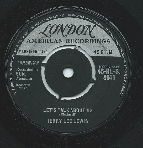 JERRY LEE LEWIS - Let's Talk About Us - Disque vinyle d'occasion 7 ...